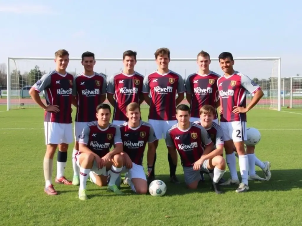A group photo of the V.V. Vrederust Senior team, showcasing their experience and leadership.